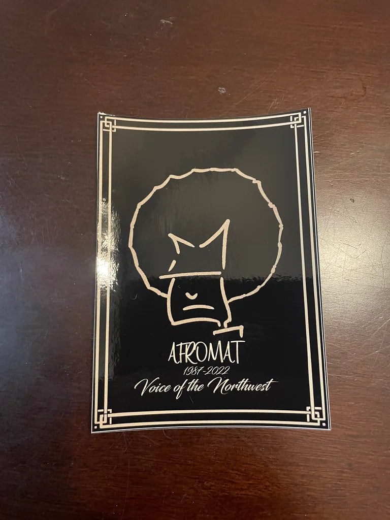 AFROMAT memorial sticker